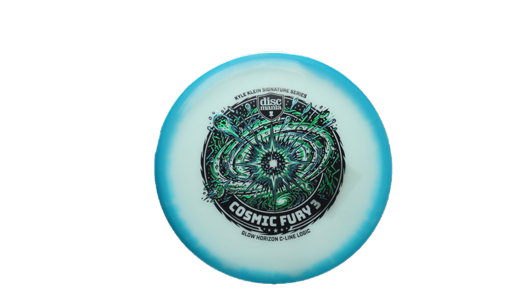 Discmania Cosmic Fury 3 - Kyle Klein Signature Series Glow Horizon C-Line Logic Putter Front View