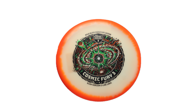 Discmania Cosmic Fury 3 - Kyle Klein Signature Series Glow Horizon C-Line Logic Putter Front View
