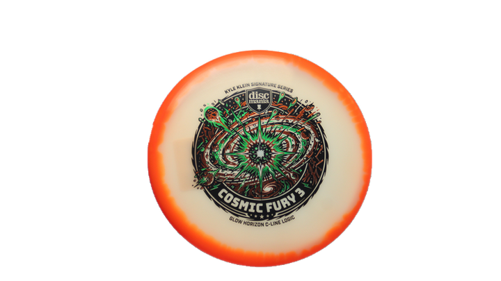 Discmania Cosmic Fury 3 - Kyle Klein Signature Series Glow Horizon C-Line Logic Putter Front View