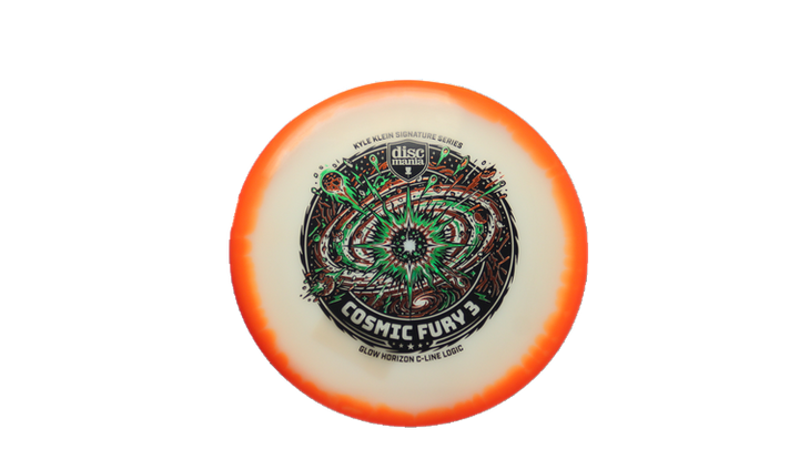 Discmania Cosmic Fury 3 - Kyle Klein Signature Series Glow Horizon C-Line Logic Putter Front View