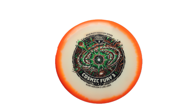 Discmania Cosmic Fury 3 - Kyle Klein Signature Series Glow Horizon C-Line Logic Putter Front View