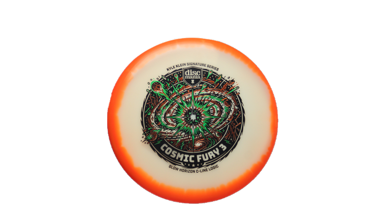 Discmania Cosmic Fury 3 - Kyle Klein Signature Series Glow Horizon C-Line Logic Putter Front View