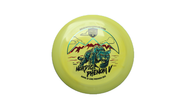 Discmania Nordic Phenom 5 - Niklas Anttila Signature Series Swirl Q-Line Premier  DD3 Distance Driver Front View