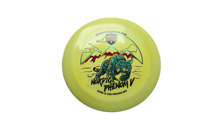 Discmania Nordic Phenom 5 - Niklas Anttila Signature Series Swirl Q-Line Premier  DD3 Distance Driver Front View
