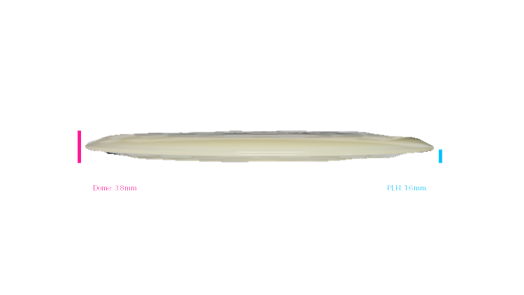Discraft Mega Glo Z Nuke Distance Driver Profile View