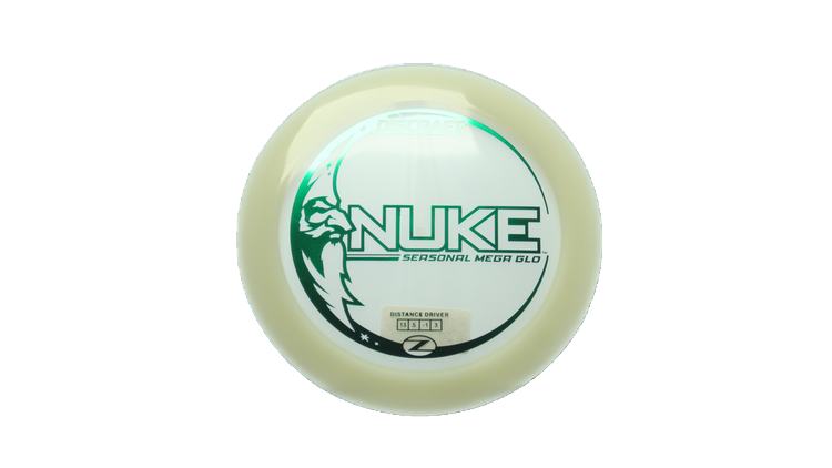 Discraft Mega Glo Z Nuke Distance Driver Front View