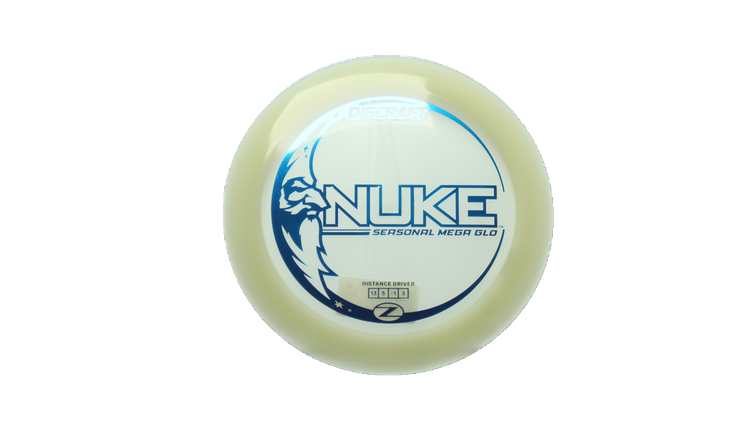 Discraft Mega Glo Z Nuke Distance Driver Front View