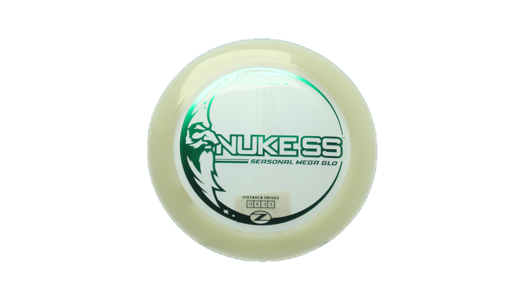 Discraft Mega Glo Z Nuke SS Distance Driver Front View