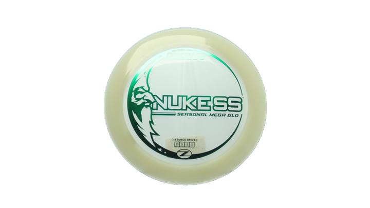 Discraft Mega Glo Z Nuke SS Distance Driver Front View