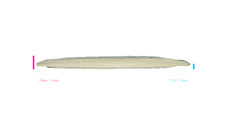 Discraft Mega Glo Z Nuke SS Distance Driver Profile View