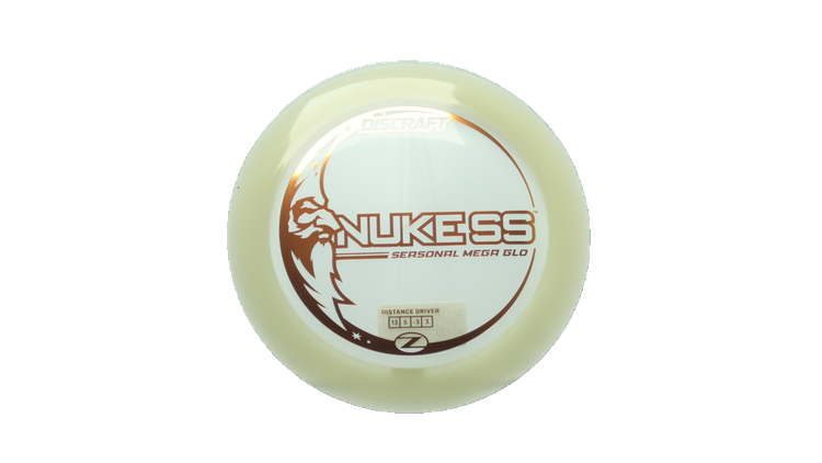 Discraft Mega Glo Z Nuke SS Distance Driver Front View