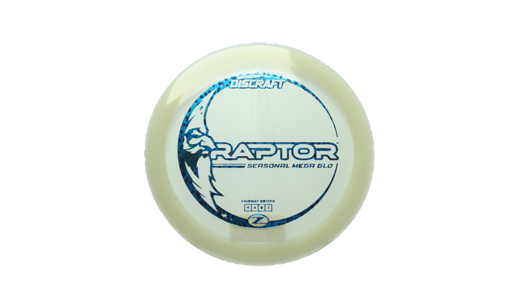 Discraft Mega Glo Z Raptor Fairway Driver Front View