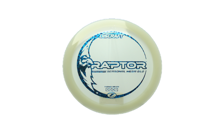 Discraft Mega Glo Z Raptor Fairway Driver Front View