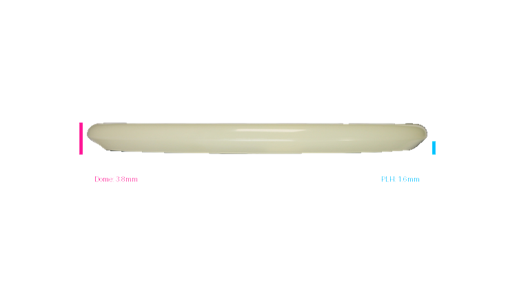 Discraft Mega Glo Z Zone Putter Profile View