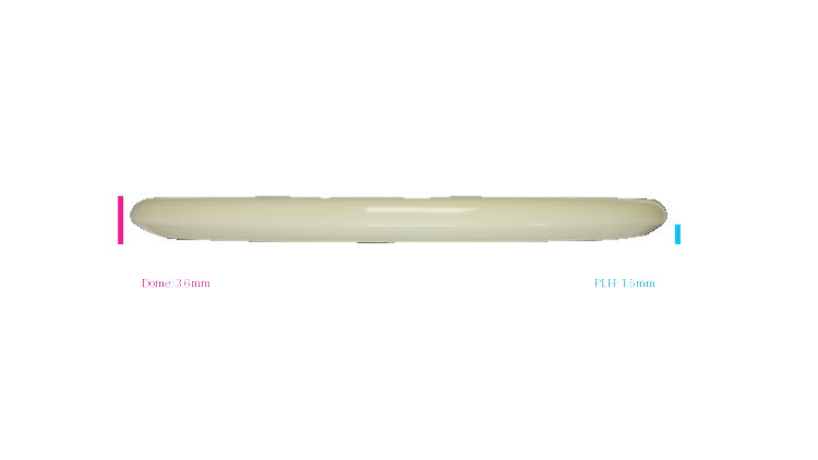 Discraft Mega Glo Z Zone SS Putter Profile View