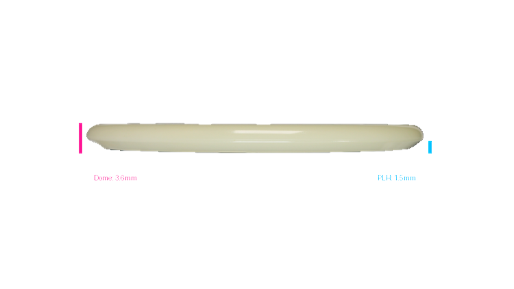 Discraft Mega Glo Z Zone SS Putter Profile View