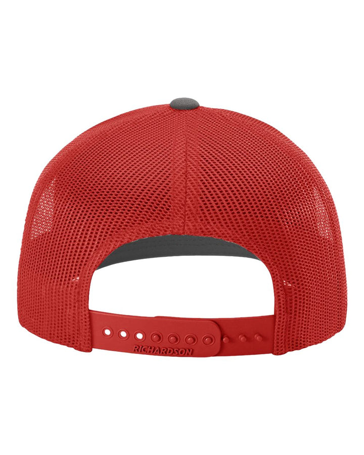 Hazy Shade Trucker Hat- Charcoal/ Red MD-LG (7 - 7 3/4)