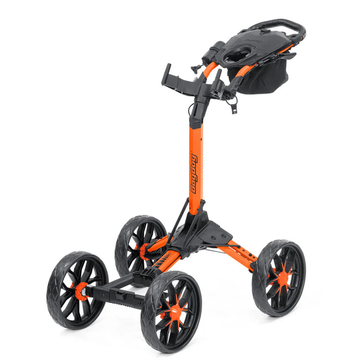 Bag Boy Quad Pro Disc Golf Cart- Orange/Black