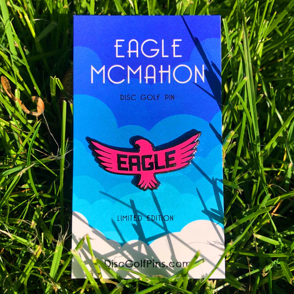Eagle McMahon Logo Disc Golf Pin - Pink