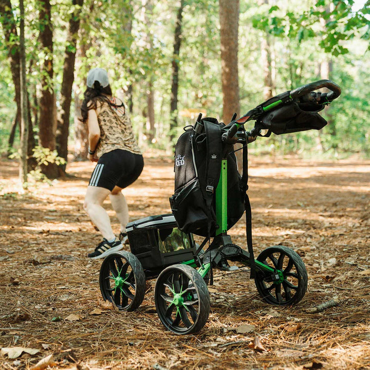 Bag Boy Quad Pro Disc Golf Cart- Green/Black