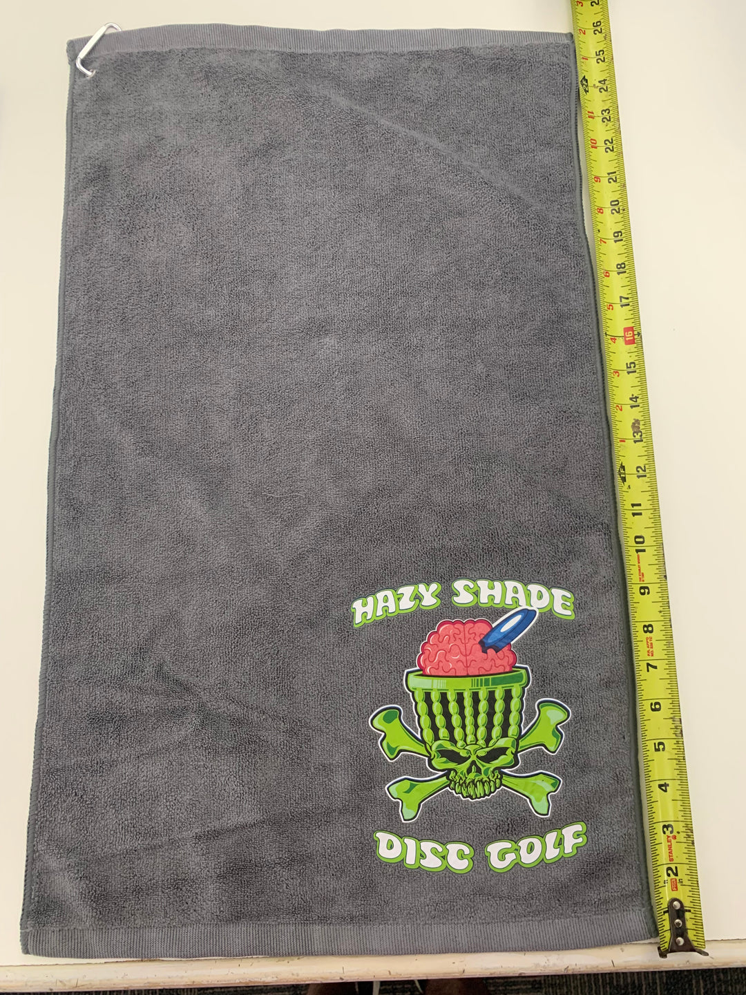 Hazy Shade Basket Brain Grey Microfiber Golf Towel Color