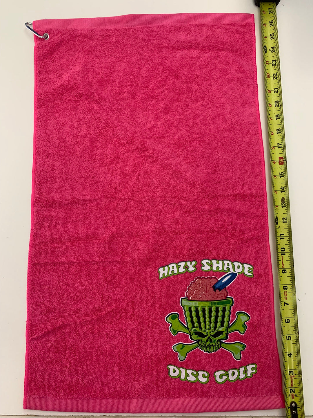 Hazy Shade Basket Brain Pink Microfiber Golf Towel Color