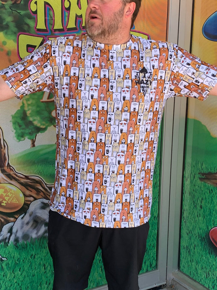 Coffee Cat UPF 50 Short Sleeved Shirt