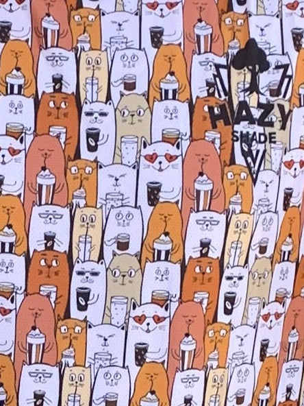 Coffee Cat UPF 50 Short Sleeved Shirt