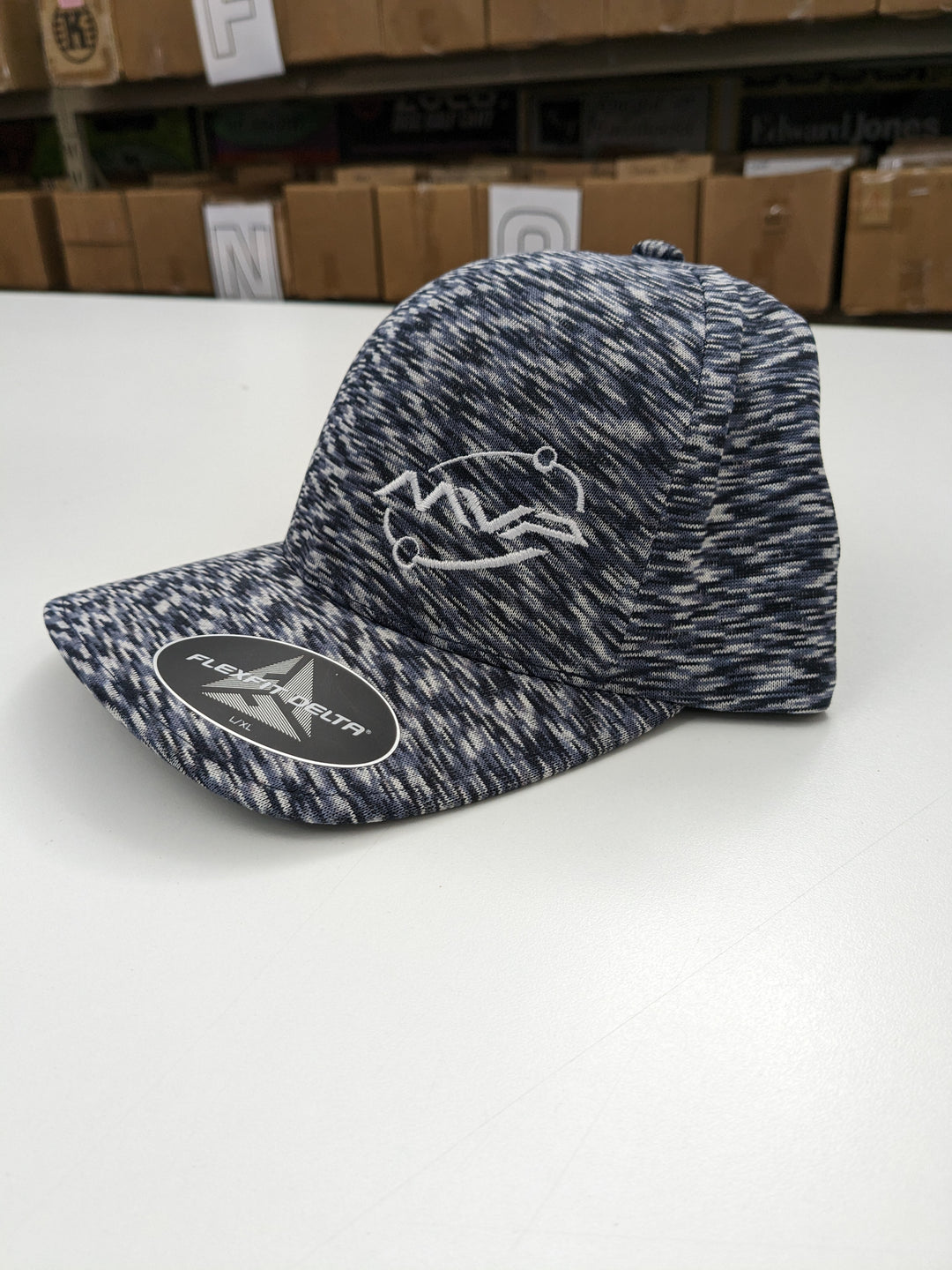 MVP Flexfit Delta 180 Hat Large/XL Melange Blue