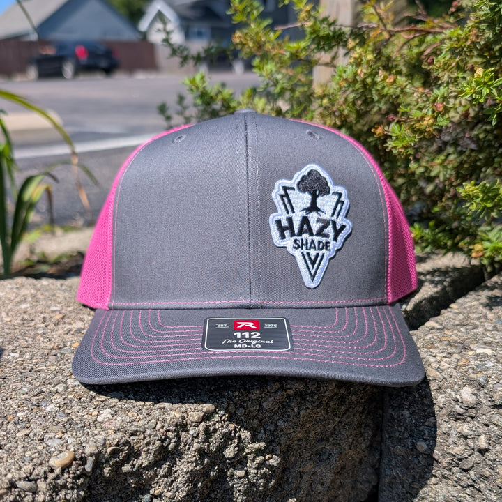 Hazy Shade Trucker Hat- Charcoal/ Neon Pink MD-LG (7 - 7 3/4)