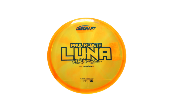 USED Discraft Z Swirl Luna Putter Front View