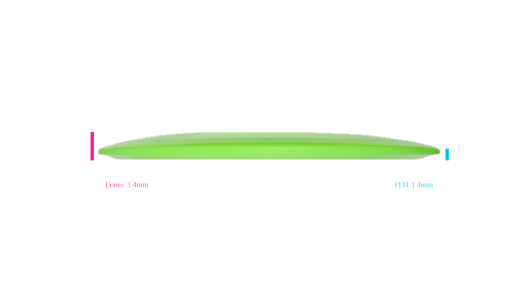 USED Pie Pan Discs Cherry Grunt (retooled) Fairway Driver Profile View