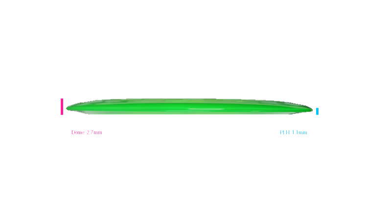 USED Discraft Cryztal Z Nuke Distance Driver Profile View
