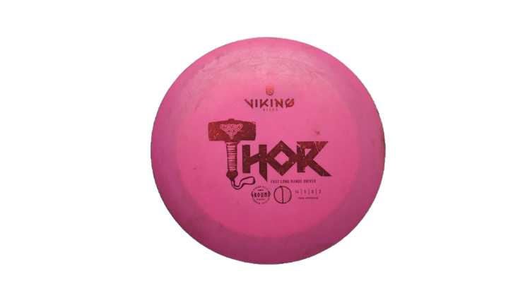 USED Viking Ground Plastic Thunder God Thor Distance Driver Front View