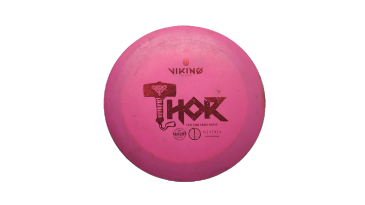 USED Viking Ground Plastic Thunder God Thor Distance Driver Front View