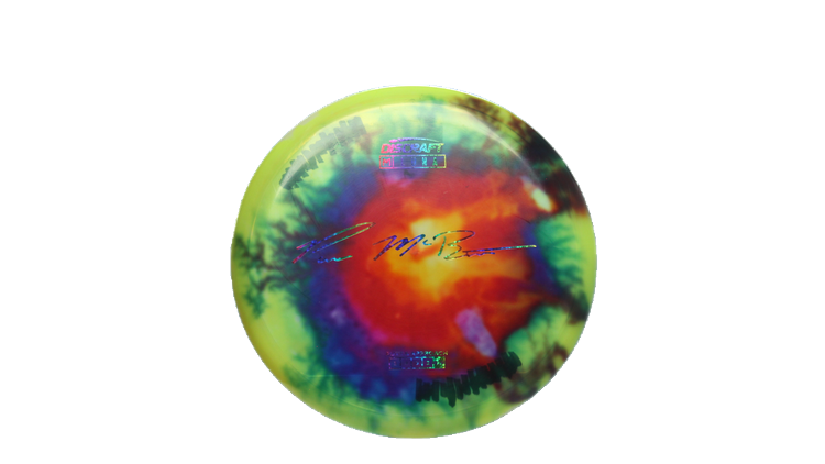 USED Discraft Paul McBeth Fly Dye Z Luna Putter Front View