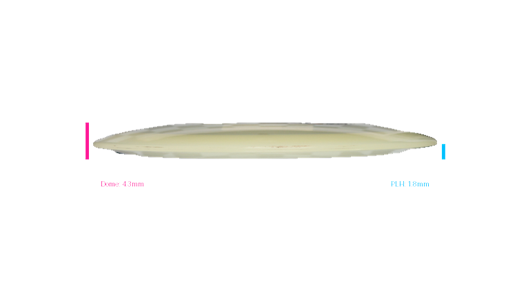 USED Pie Pan Discs Cherry Glow Grunt Fairway Driver Profile View