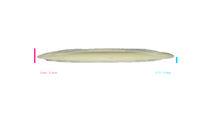 USED Pie Pan Discs Cherry Glow Grunt Fairway Driver Profile View