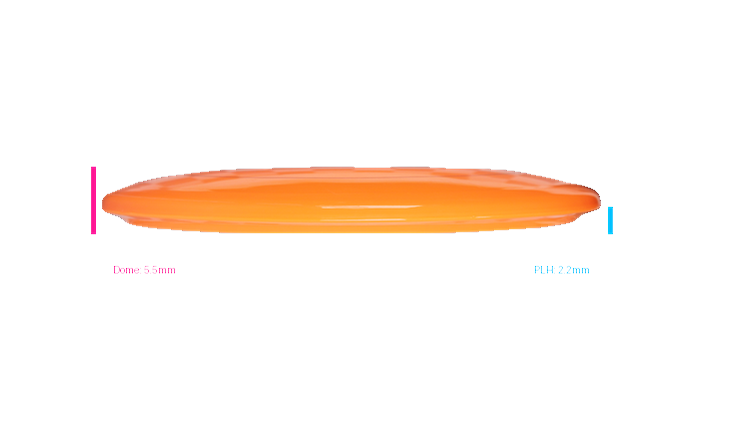 USED Franklin disc golf Shiny MidrangeUNKNOWN Midrange Profile View