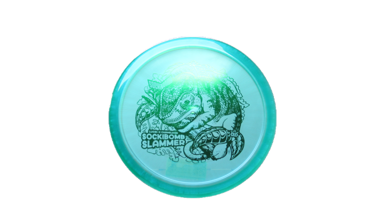 USED Dynamic Discs Lucid-X Chameleon Sockibomb Slammer Putter Front View