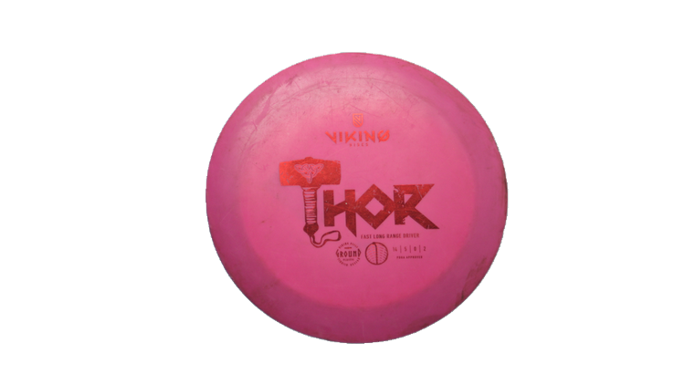 USED Viking Ground Plastic Thunder God Thor Distance Driver Front View