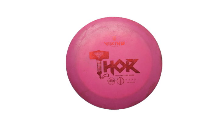 USED Viking Ground Plastic Thunder God Thor Distance Driver Front View