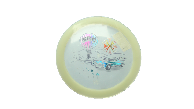 USED Pie Pan Discs Cherry Glow Grunt (retooled) Fairway Driver Front View