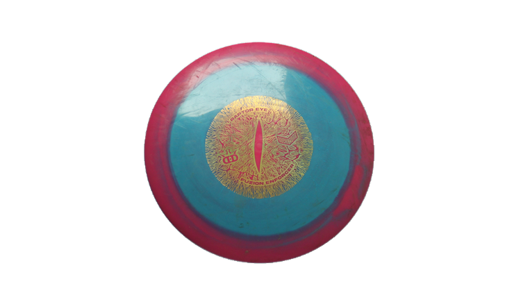 USED Dynamic Discs Fuzion Orbit Eye Enforcer Distance Driver Front View