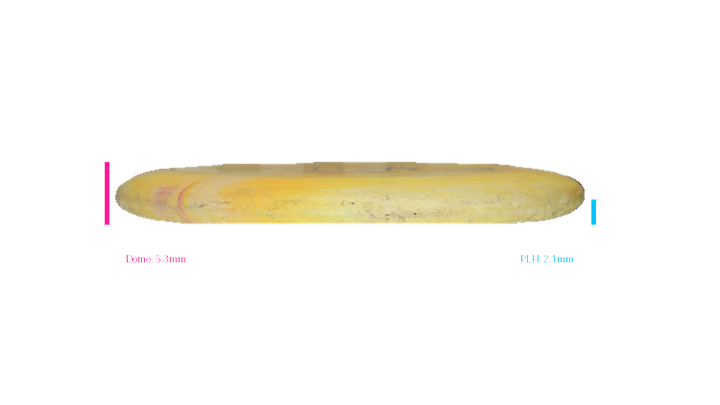 USED Discraft Crazy Tough Swirl Luna Putter Profile View