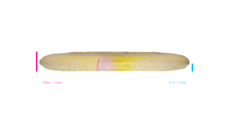 USED Discraft Crazy Tough Swirl Luna Putter Profile View