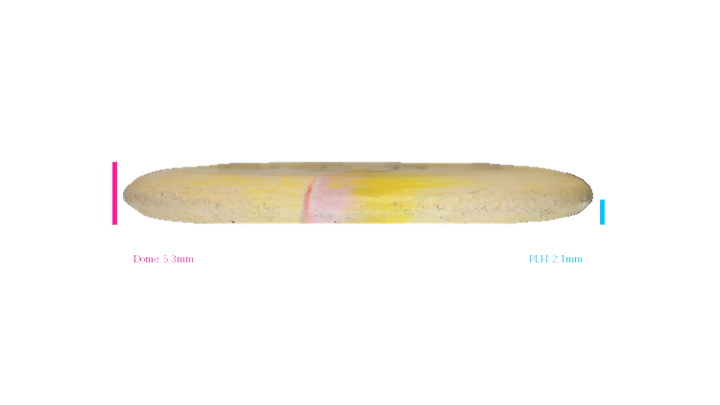 USED Discraft Crazy Tough Swirl Luna Putter Profile View