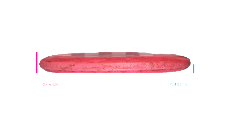 USED Discmania Supreme Flight / Innova Tooled D-Line P2 Putter Profile View