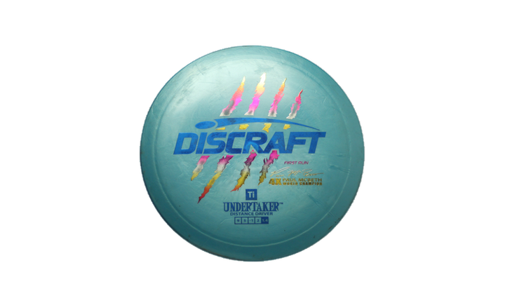 USED Discraft First Run / Paul McBeth 4X Titanium Undertaker Fairway Driver Front View