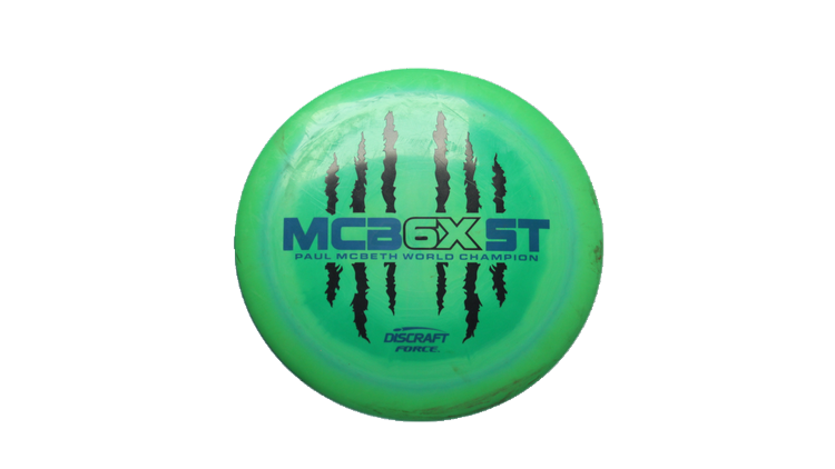 USED Discraft 2023 Paul McBeth 6X McBeast ESP Swirl Force Distance Driver Front View